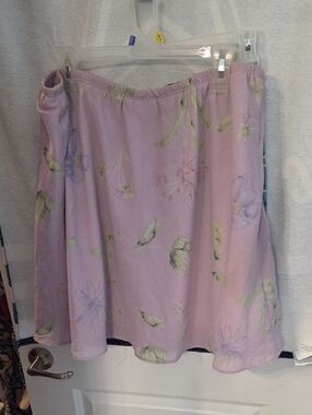Lane Bryant Lavender Floral Mini Skirt
